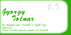 gyorgy tolmar business card